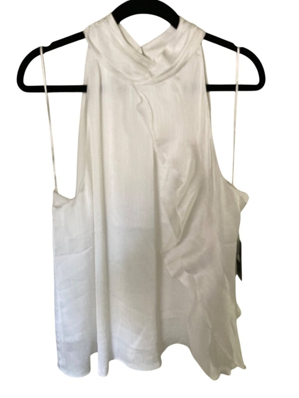 NWT VINCE CAMUTO WOMENS Ivory Sleeveless Ruffle Chiffon Top XL  NWT
